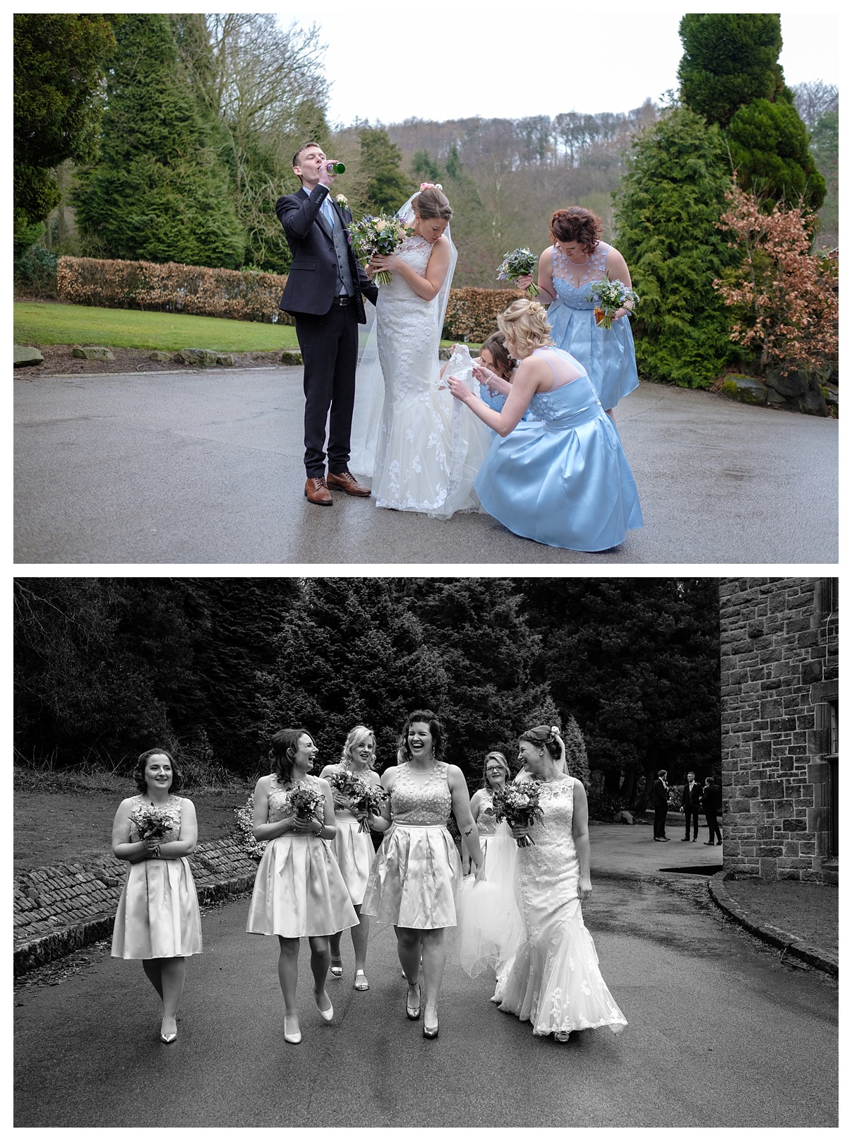 Whirlowbrook Hall wedding by Sheffield and Peak District wedding photographer Alice in Wonderland theme 041800010